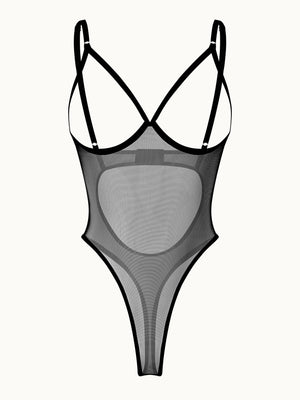 Shadow Allure Open-Cup Bodysuit